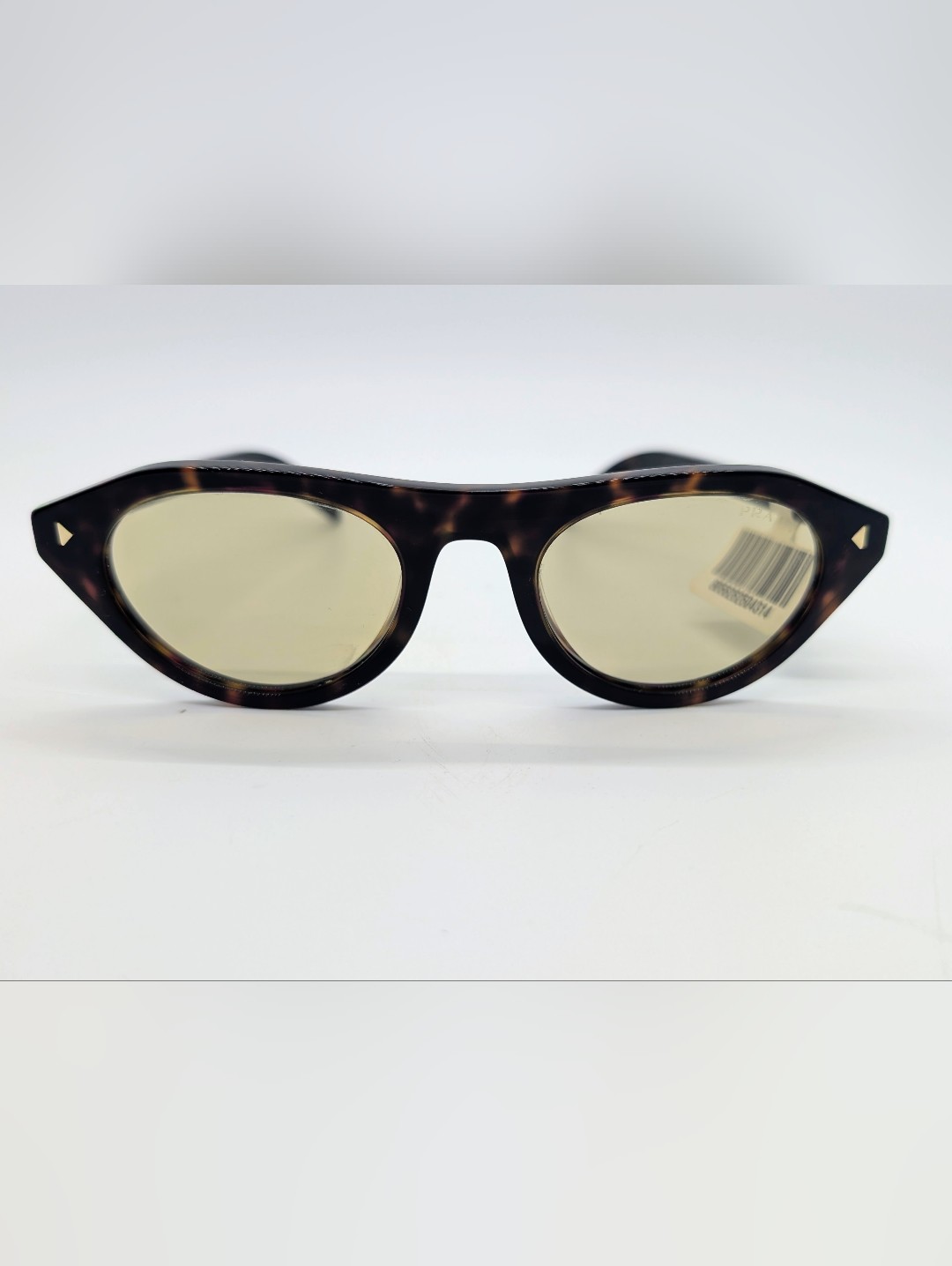 Nwt Prada Pr B15s Root Tortoise Cat-Eye Sunglasses With Light Amber Lenses